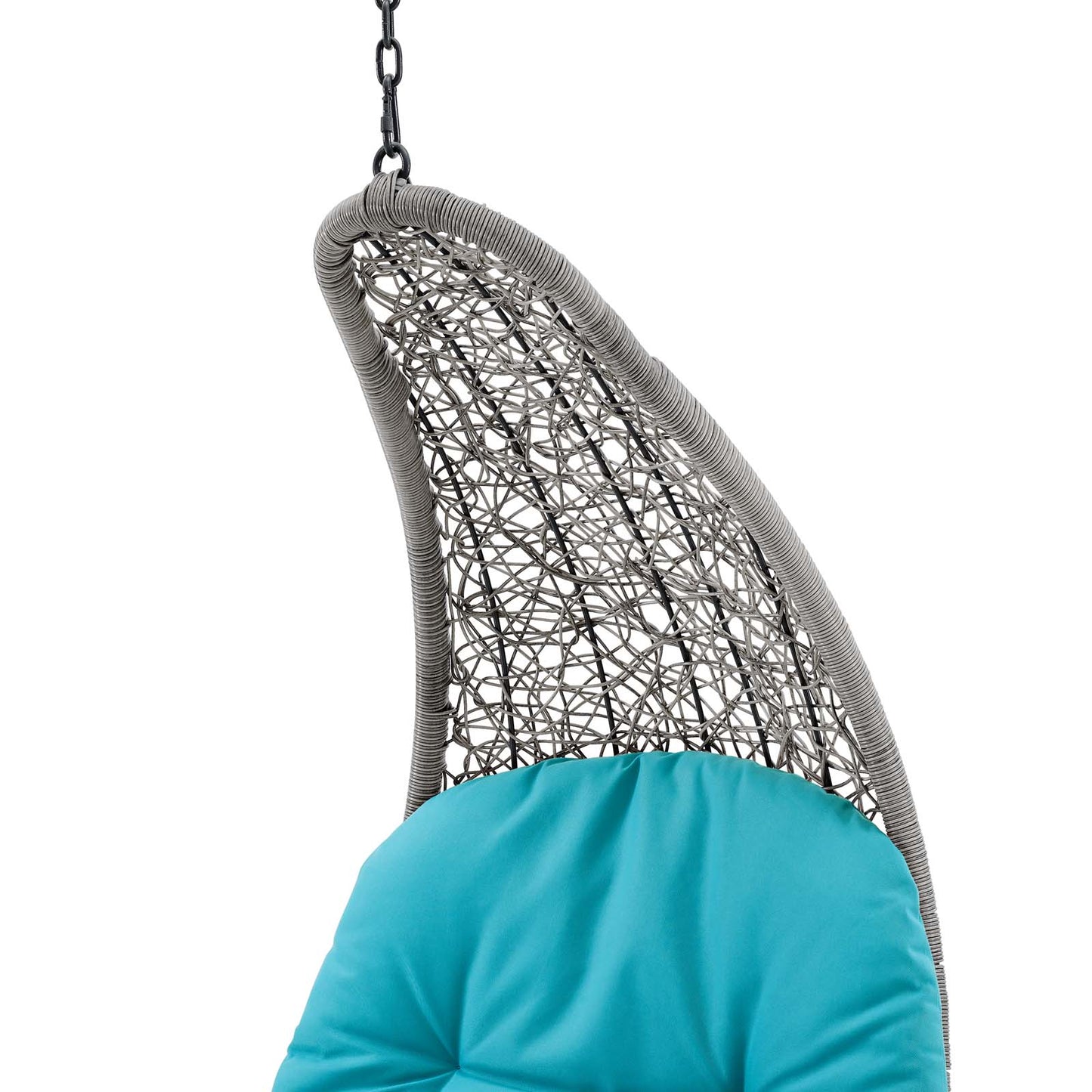 Landscape Outdoor Patio Hanging Chaise Lounge Outdoor Patio Swing Chair, Light Grey Gray Blue, 20292