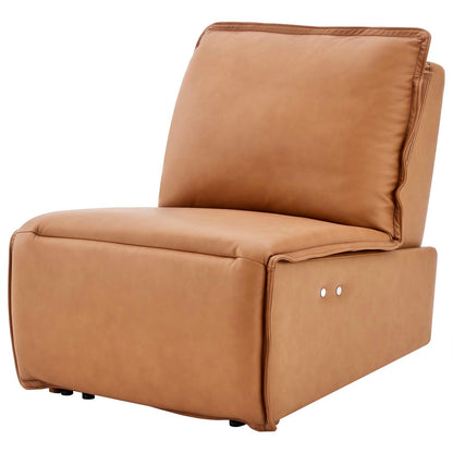 Supine Leather Recliner Chair, Leather, Tan, 20294