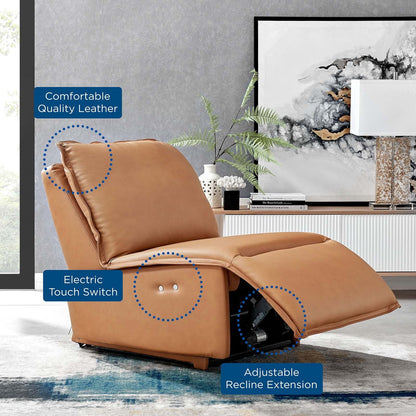 Supine Leather Recliner Chair, Leather, Tan, 20294