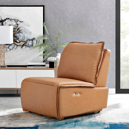 Supine Leather Recliner Chair, Leather, Tan, 20294