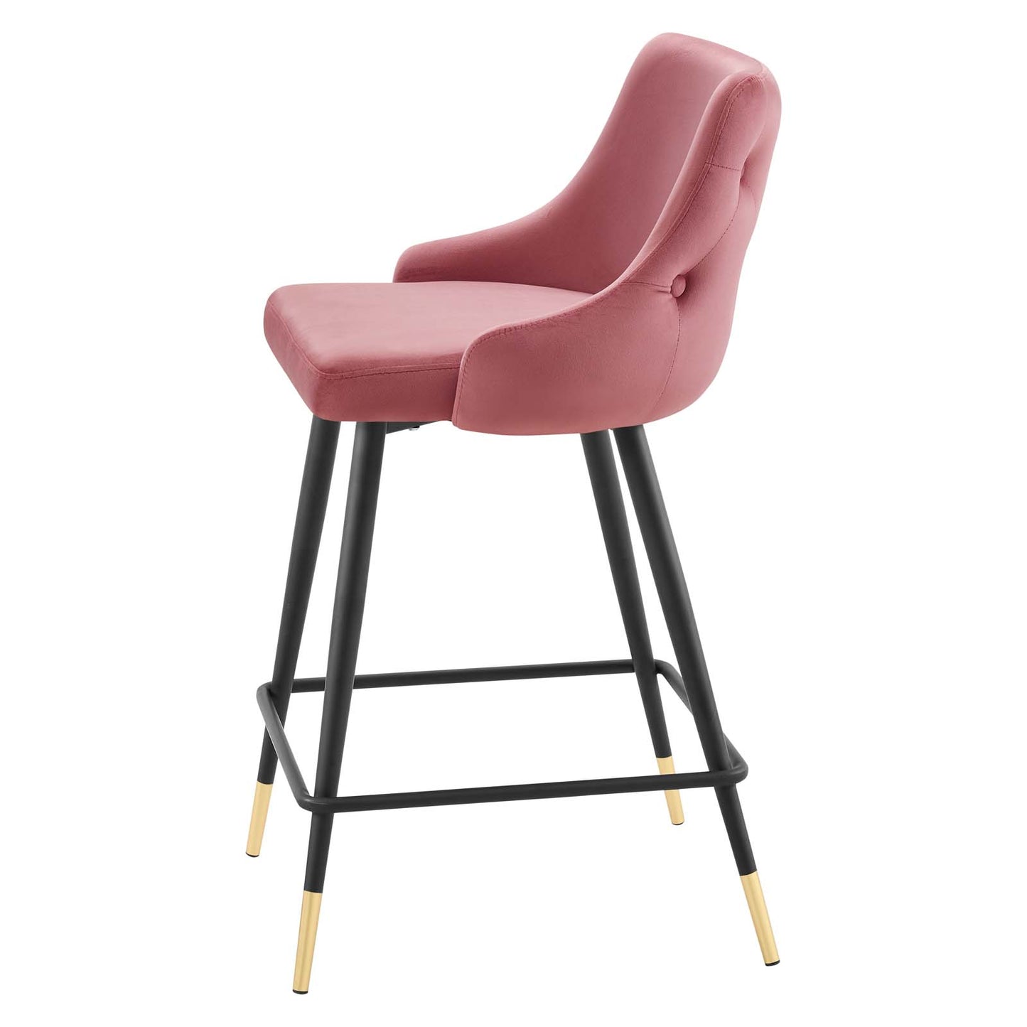 Adorn Performance Velvet Counter Stool Set of 2, Velvet, Pink, 20295