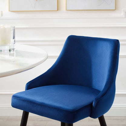 Adorn Performance Velvet Bar Stool Set of 2, Velvet, Blue Navy, 20302