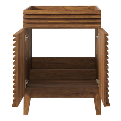 Render Bathroom Vanity Cabinet (Sink Basin Not Included), Wood, Brown Walnut, 20315