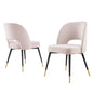 Rouse Performance Velvet Dining Side Chairs - Set of 2, Velvet, Pink, 20319