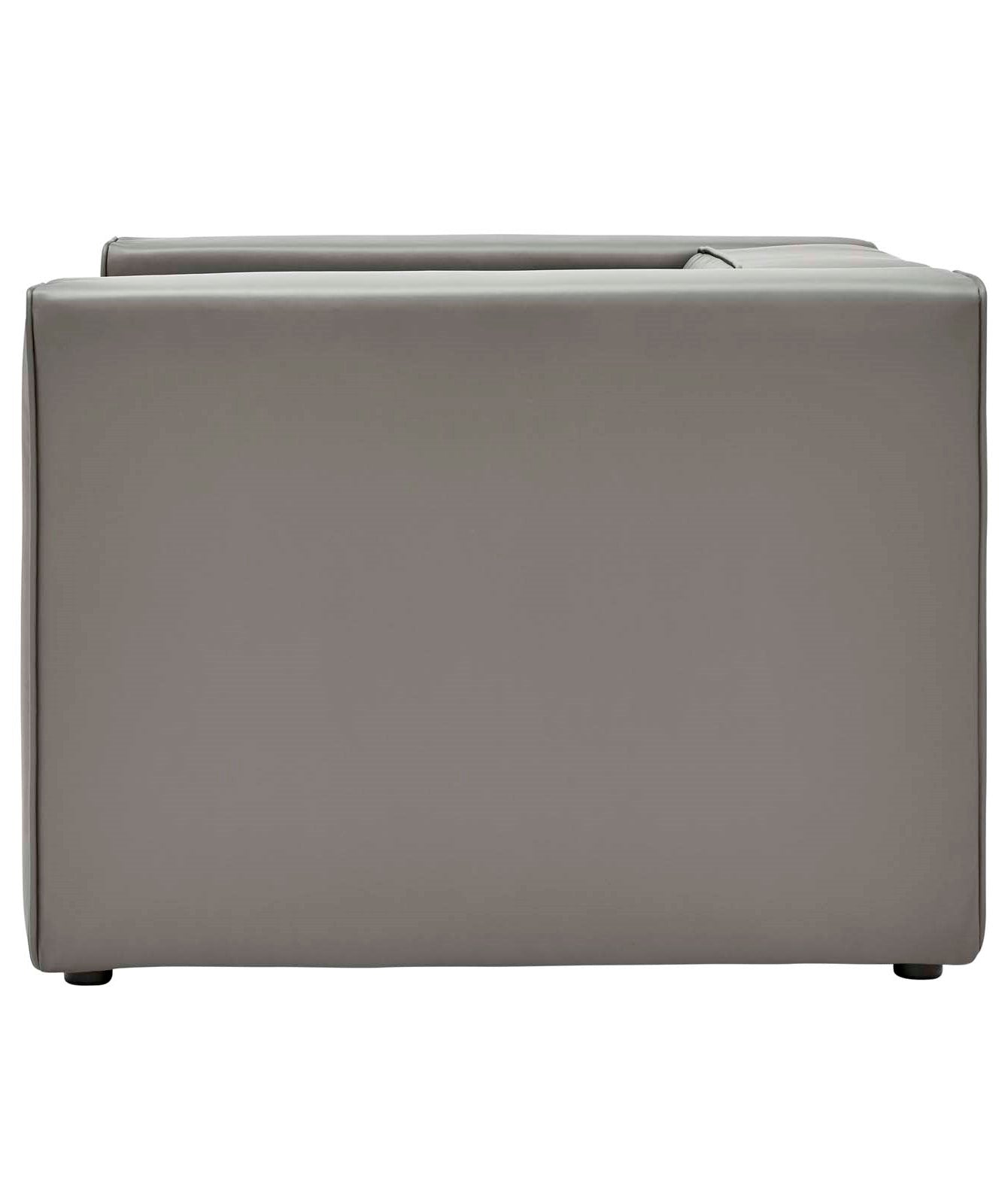 Mingle Vegan Leather Armchair, Faux Vegan Leather, Grey Gray, 20322