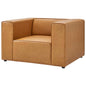Mingle Vegan Leather Armchair, Faux Vegan Leather, Tan, 20323