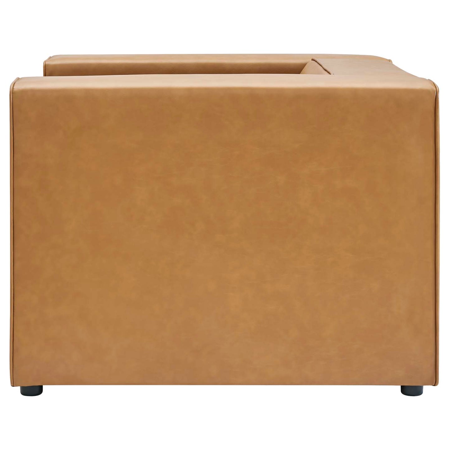 Mingle Vegan Leather Armchair, Faux Vegan Leather, Tan, 20323