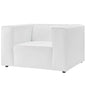 Mingle Vegan Leather Armchair, Faux Vegan Leather, White, 20324