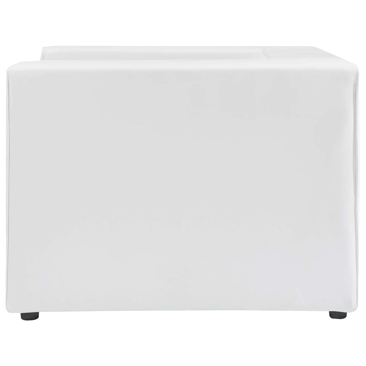 Mingle Vegan Leather Armchair, Faux Vegan Leather, White, 20324