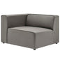 Mingle Vegan Leather Left-Arm Chair, Faux Vegan Leather, Grey Gray, 20325