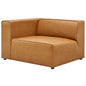 Mingle Vegan Leather Left-Arm Chair, Faux Vegan Leather, Tan, 20326