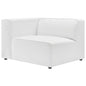 Mingle Vegan Leather Left-Arm Chair, Faux Vegan Leather, White, 20327