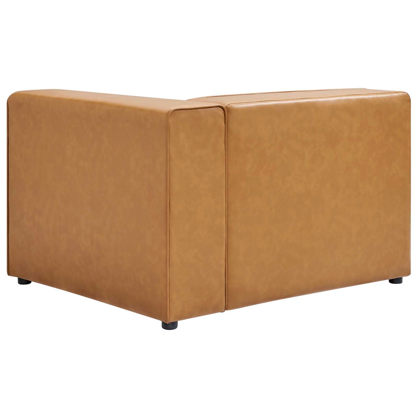Mingle Vegan Leather Right-Arm Chair, Faux Vegan Leather, Tan, 20329