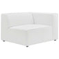 Mingle Vegan Leather Right-Arm Chair, Faux Vegan Leather, White, 20330
