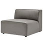 Mingle Vegan Leather Armless Chair, Faux Vegan Leather, Grey Gray, 20331