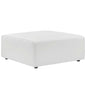 Mingle Performance Velvet Ottoman, Velvet, White, 20336