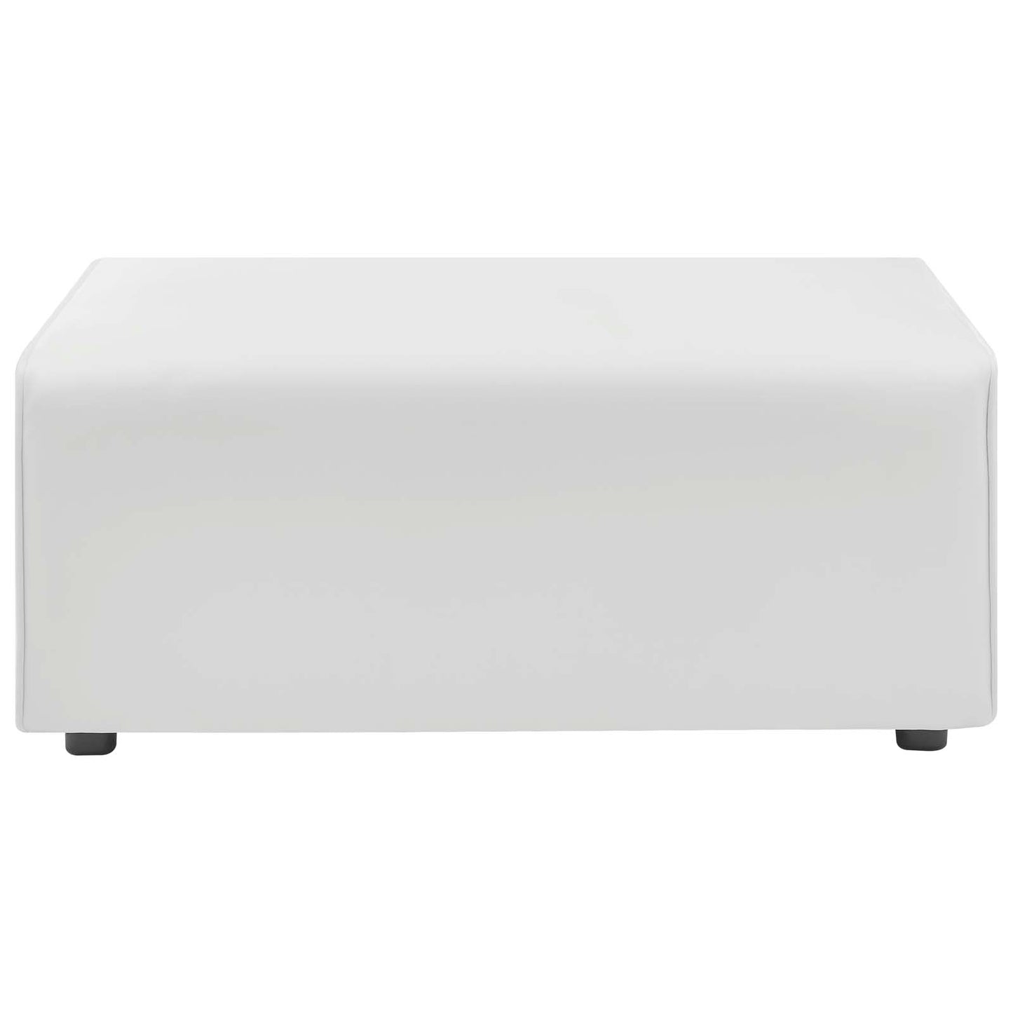 Mingle Performance Velvet Ottoman, Velvet, White, 20336