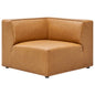 Mingle Vegan Leather Corner Chair, Faux Vegan Leather, Tan, 20338