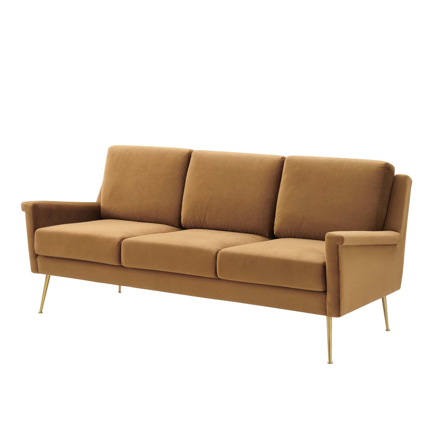 Chesapeake Performance Velvet Sofa, Velvet, Gold Brown, 20344