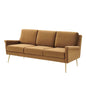 Chesapeake Performance Velvet Sofa, Velvet, Gold Brown, 20344