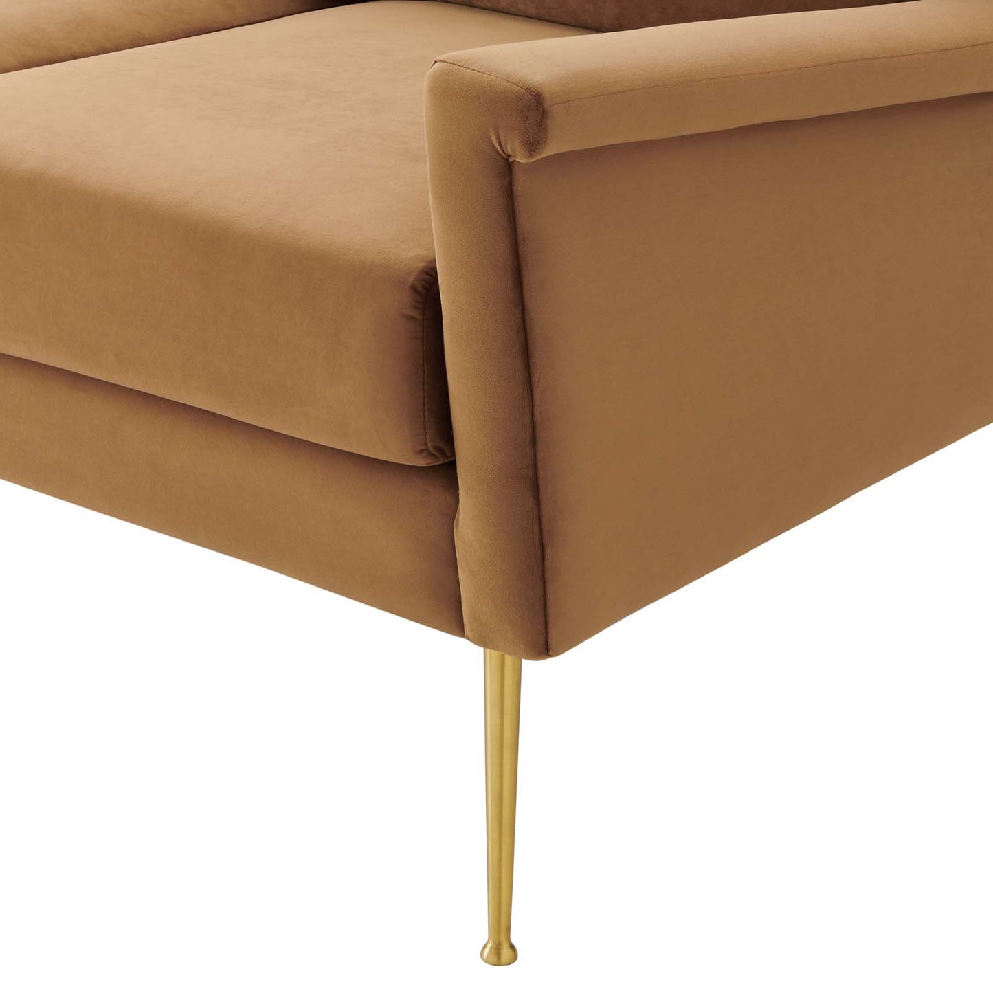 Chesapeake Performance Velvet Sofa, Velvet, Gold Brown, 20344