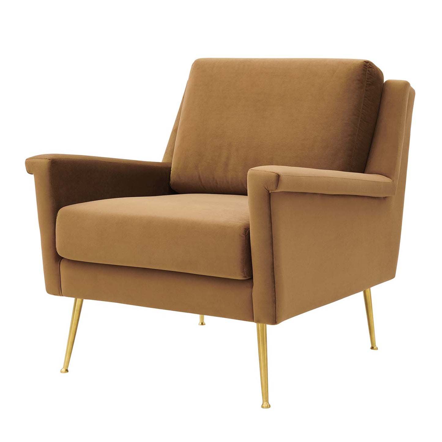 Chesapeake Performance Velvet Armchair, Velvet, Gold Brown, 20353