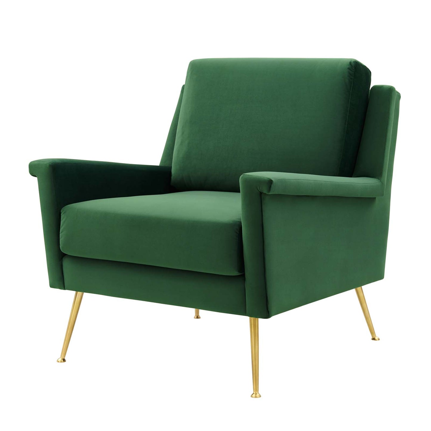 Chesapeake Performance Velvet Armchair, Velvet, Gold Green, 20354