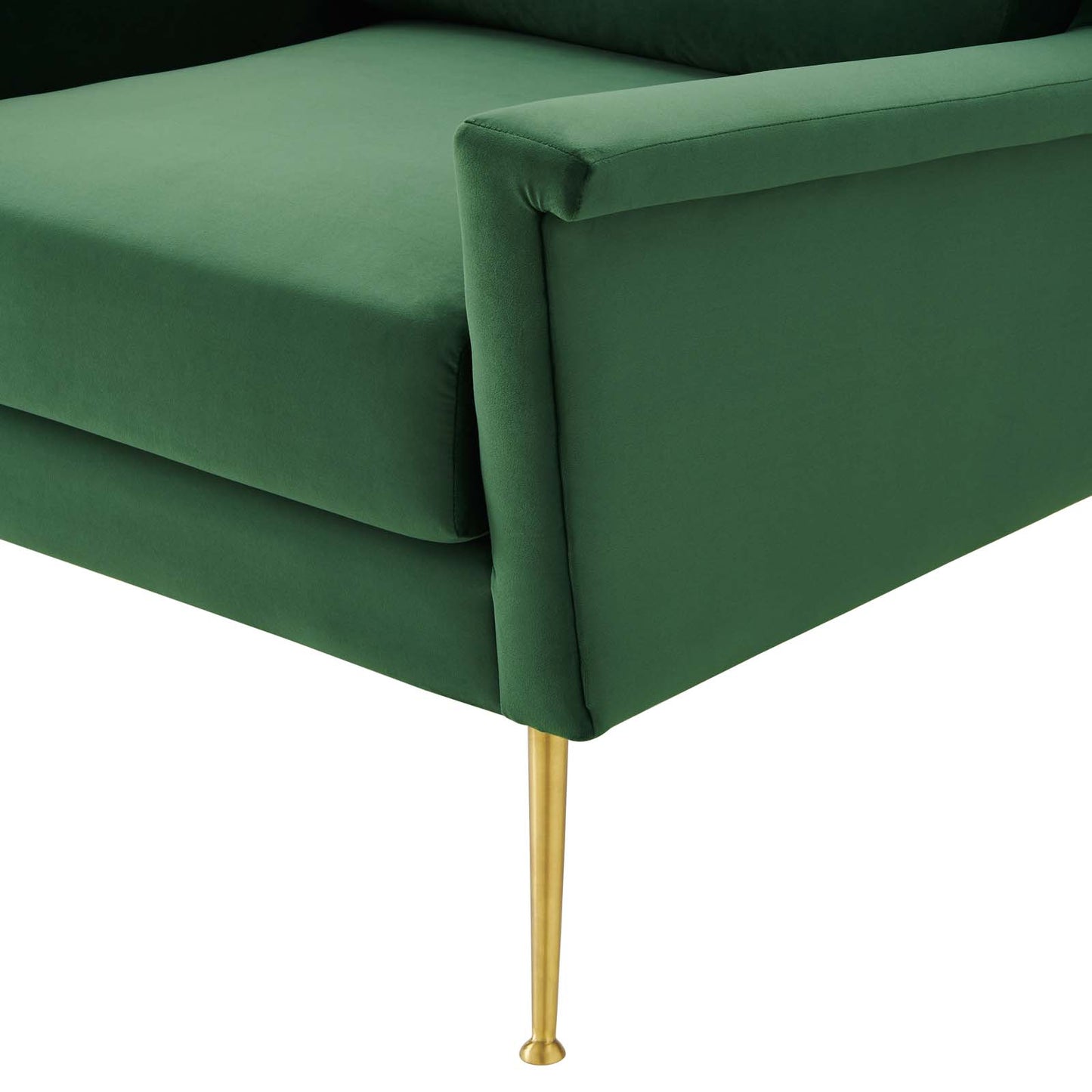 Chesapeake Performance Velvet Armchair, Velvet, Gold Green, 20354