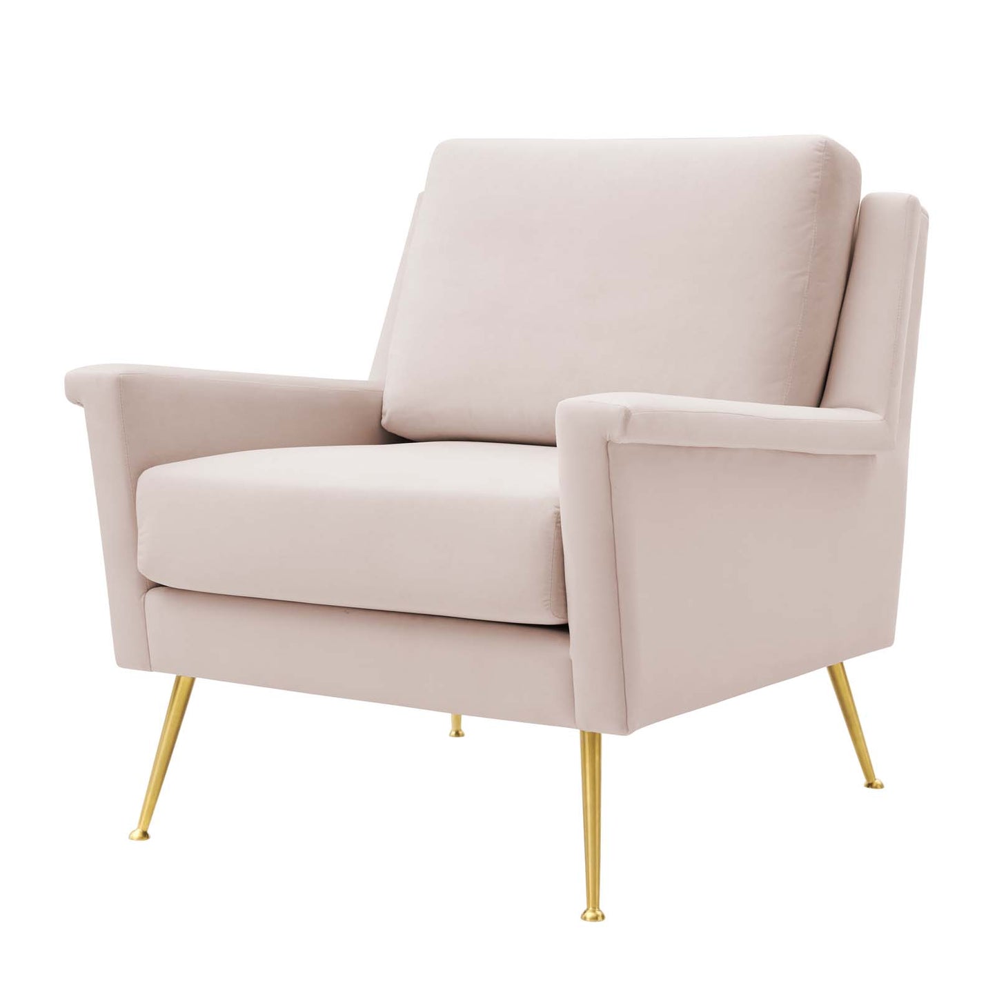 Chesapeake Performance Velvet Armchair, Velvet, Gold Pink, 20357
