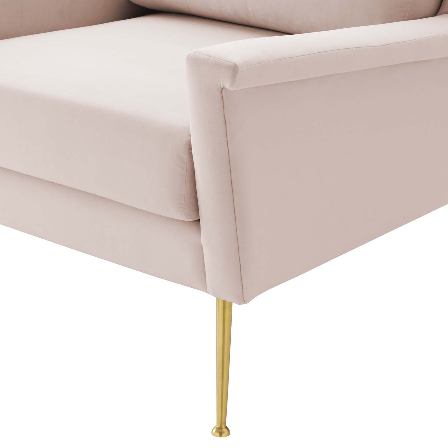 Chesapeake Performance Velvet Armchair, Velvet, Gold Pink, 20357