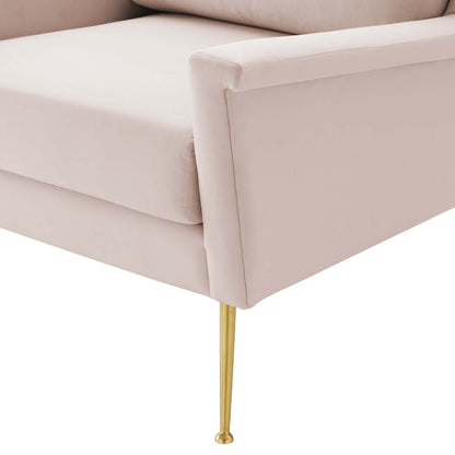 Chesapeake Performance Velvet Armchair, Velvet, Gold Pink, 20357