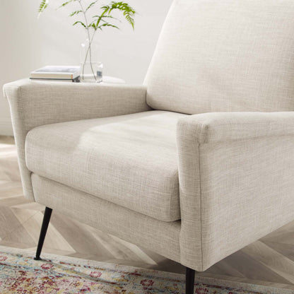 Chesapeake Fabric Armchair, Fabric, Black Beige, 20358