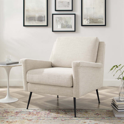 Chesapeake Fabric Armchair, Fabric, Black Beige, 20358