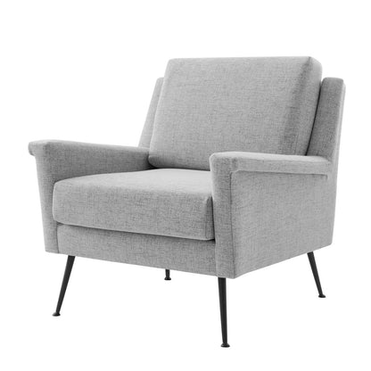 Chesapeake Fabric Armchair, Fabric, Black Grey Gray, 20359