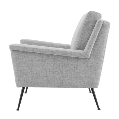 Chesapeake Fabric Armchair, Fabric, Black Grey Gray, 20359