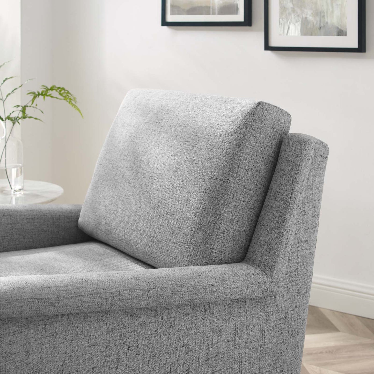 Chesapeake Fabric Armchair, Fabric, Black Grey Gray, 20359