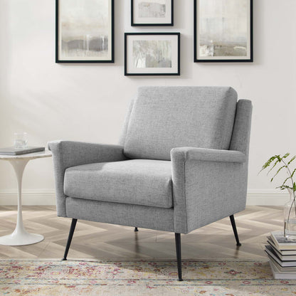 Chesapeake Fabric Armchair, Fabric, Black Grey Gray, 20359