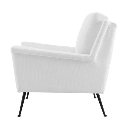 Chesapeake Fabric Armchair, Fabric, Black White, 20360