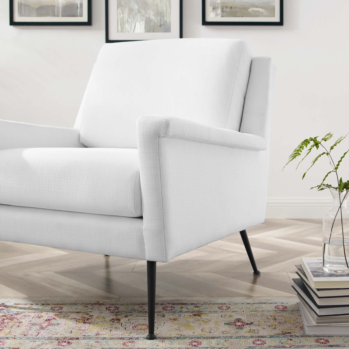 Chesapeake Fabric Armchair, Fabric, Black White, 20360