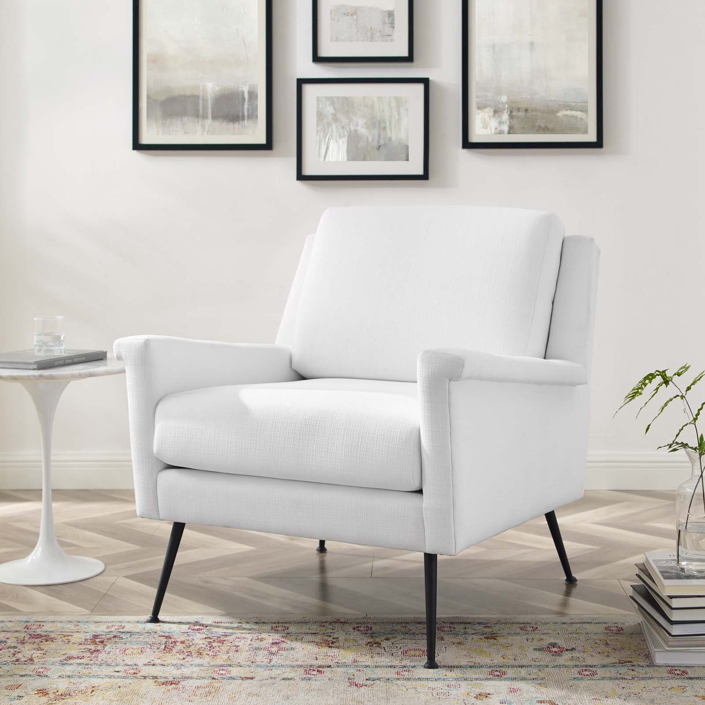 Chesapeake Fabric Armchair, Fabric, Black White, 20360