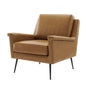 Chesapeake Vegan Leather Armchair, Faux Vegan Leather, Black Tan, 20361
