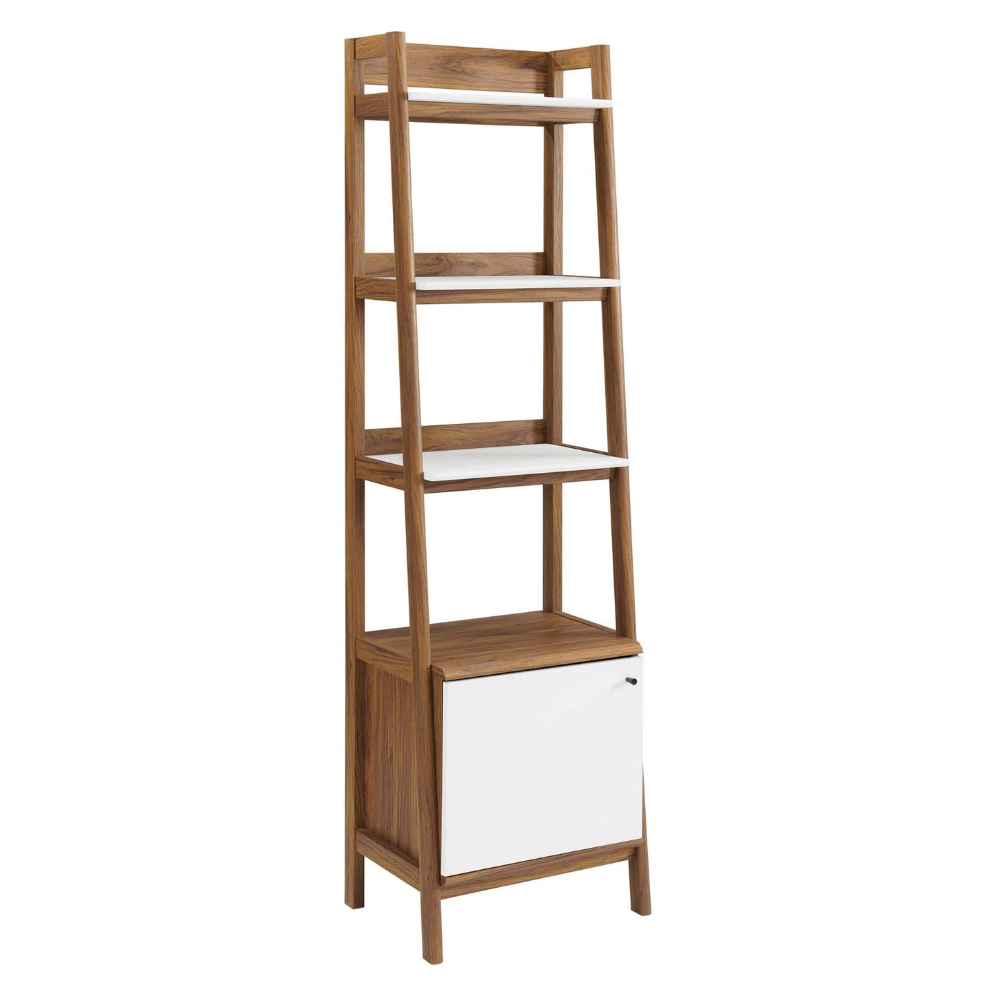 Bixby 21" Bookshelf, Wood, Brown Walnut White, 20412
