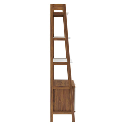 Bixby 21" Bookshelf, Wood, Brown Walnut White, 20412