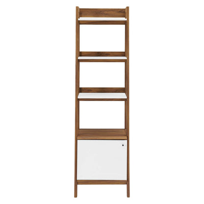 Bixby 21" Bookshelf, Wood, Brown Walnut White, 20412