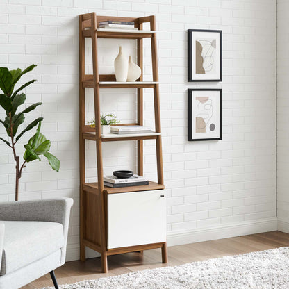 Bixby 21" Bookshelf, Wood, Brown Walnut White, 20412