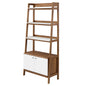 Bixby 33" Bookshelf, Wood, Brown Walnut White, 20413