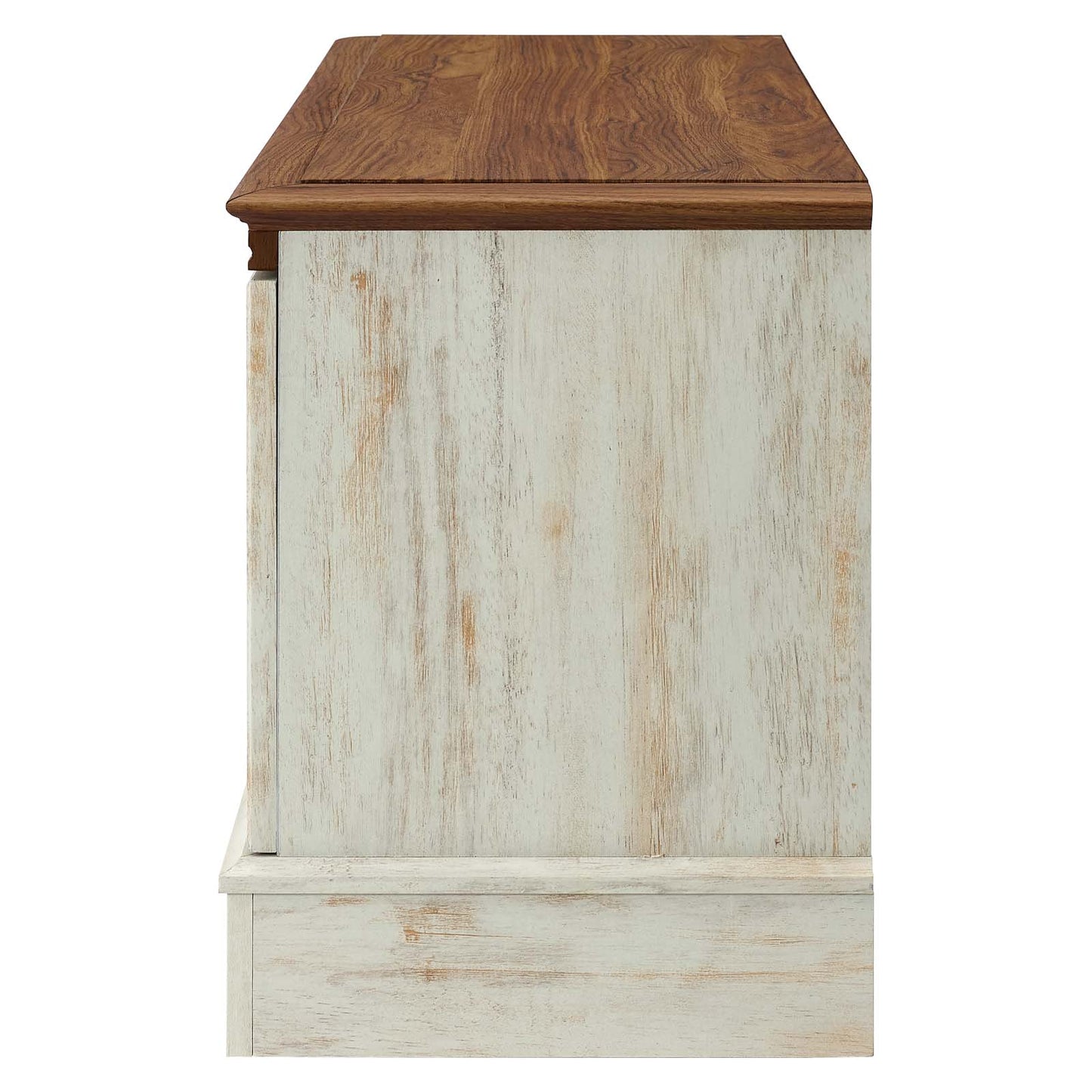 Pacific 47" TV Stand, Wood, Brown Walnut White, 20414