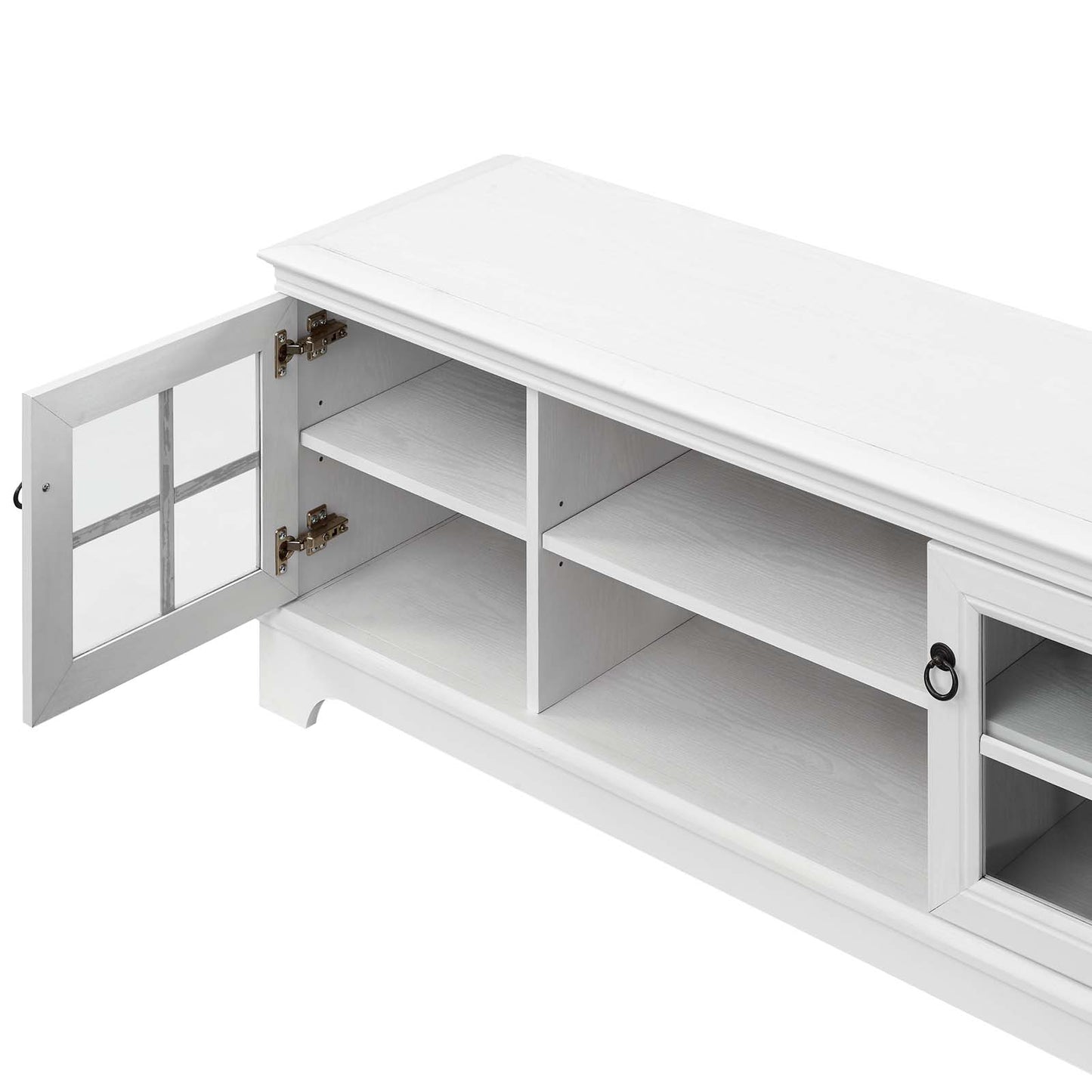 Pacific 47" TV Stand, Wood, White, 20415