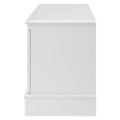 Pacific 47" TV Stand, Wood, White, 20415