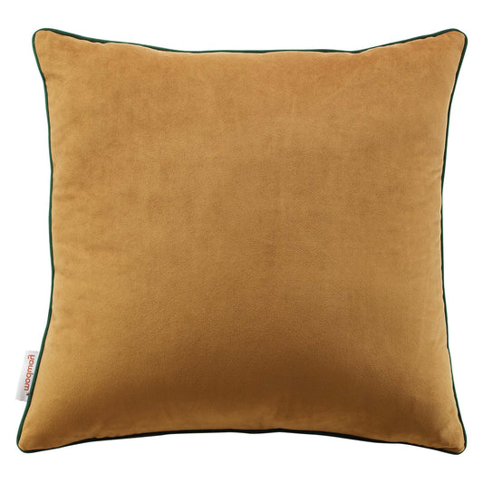 Accentuate 18" Performance Velvet Throw Pillow, Velvet, Brown Green, 20453